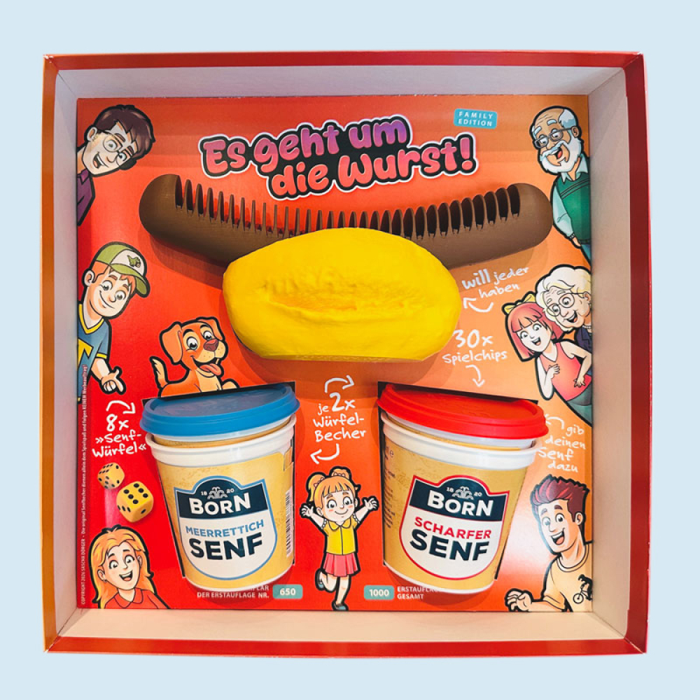 Bratwurst-Würfelspiel "Es geht um die Wurst" FAMILY EDITION